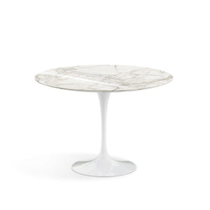 Saarinen 42" Round Dining Table Dining Tables Knoll White Calacatta Coated Marble 