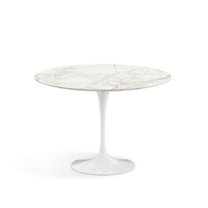 Saarinen 42" Round Dining Table Dining Tables Knoll White Calacatta Satin Coated Marble 