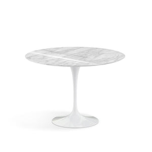 Saarinen 42" Round Dining Table Dining Tables Knoll White Carrara Coated Marble 