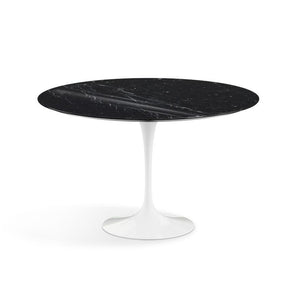 Saarinen 47" Round Dining Table Dining Tables Knoll Nero Marquina marble, Shiny finish