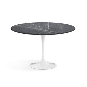 Saarinen 47" Round Dining Table Dining Tables Knoll Grigio Marquina marble, Shiny finish