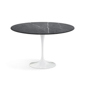 Saarinen 47" Round Dining Table Dining Tables Knoll Grigio Marquina marble, Satin finish