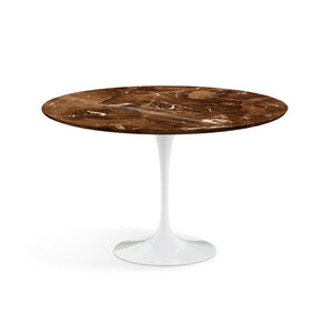 Saarinen 47" Round Dining Table Dining Tables Knoll Espresso marble, Shiny finish