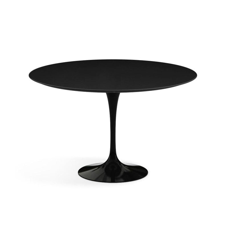 Saarinen 47" Round Dining Table Dining Tables Knoll Black Black laminate, Satin finish 