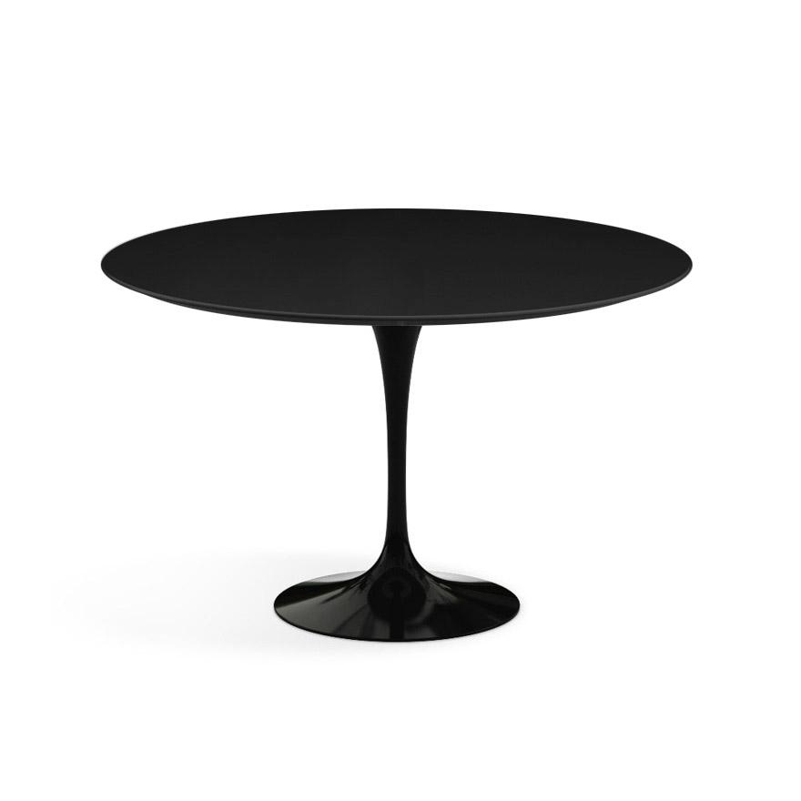 Saarinen 47&quot; Round Dining Table Dining Tables Knoll Black Black laminate, Satin finish 