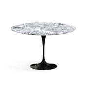 Saarinen 47" Round Dining Table Dining Tables Knoll Black Arabescato marble, Shiny finish 