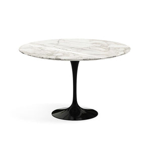 Saarinen 47" Round Dining Table Dining Tables Knoll Black Calacatta marble, Shiny finish 