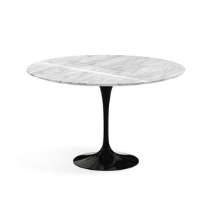 Saarinen 47" Round Dining Table Dining Tables Knoll Black Carrara marble, Shiny finish 