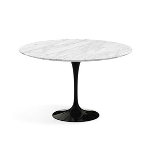 Saarinen 47" Round Dining Table Tables Knoll Carrara marble, Satin finish