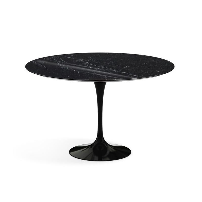 Saarinen 47" Round Dining Table Tables Knoll Nero Marquina marble, Shiny finish