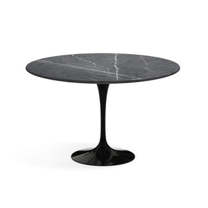 Saarinen 47" Round Dining Table Dining Tables Knoll Black Grigio Marquina marble, Shiny finish 