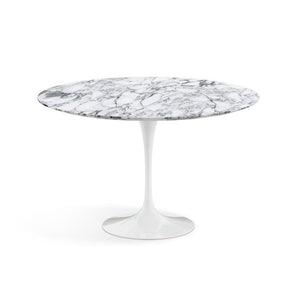 Saarinen 47" Round Dining Table Dining Tables Knoll Arabescato marble, Satin finish