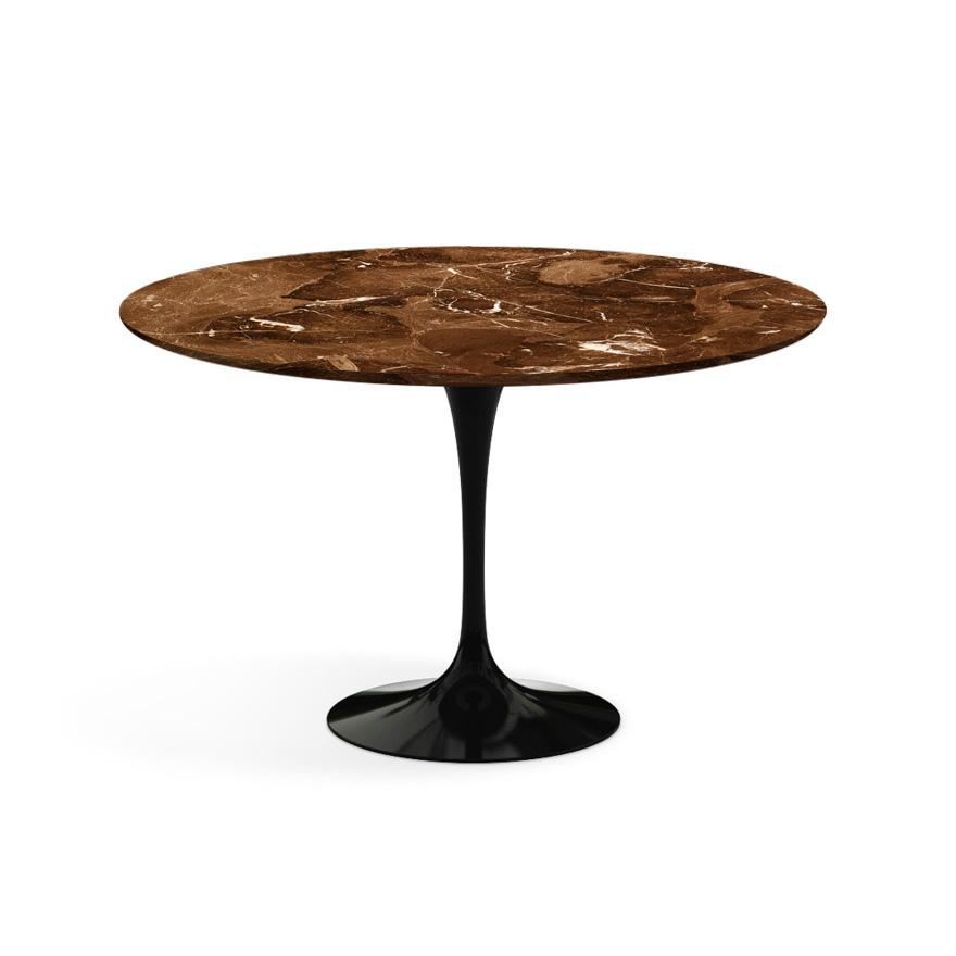 Saarinen 47&quot; Round Dining Table Dining Tables Knoll Black Espresso marble, Satin finish 