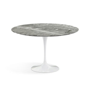 Saarinen 47" Round Dining Table Dining Tables Knoll Grey marble, Shiny finish
