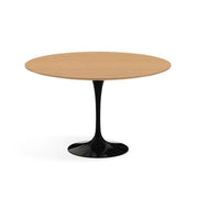Saarinen 47" Round Dining Table Dining Tables Knoll Black Light Oak 