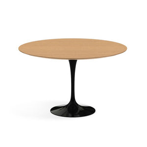 Saarinen 47" Round Dining Table Dining Tables Knoll Black Light Oak 