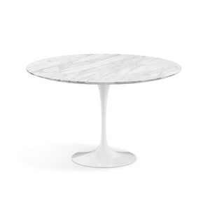 Saarinen 47" Round Dining Table Dining Tables Knoll Carrara marble, Satin finish