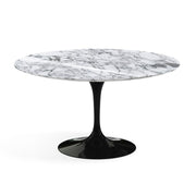 Saarinen 54" Round Dining Table Dining Tables Knoll Black Arabescato marble, Shiny finish 
