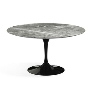 Saarinen 54" Round Dining Table Dining Tables Knoll Black Grey marble, Shiny finish 
