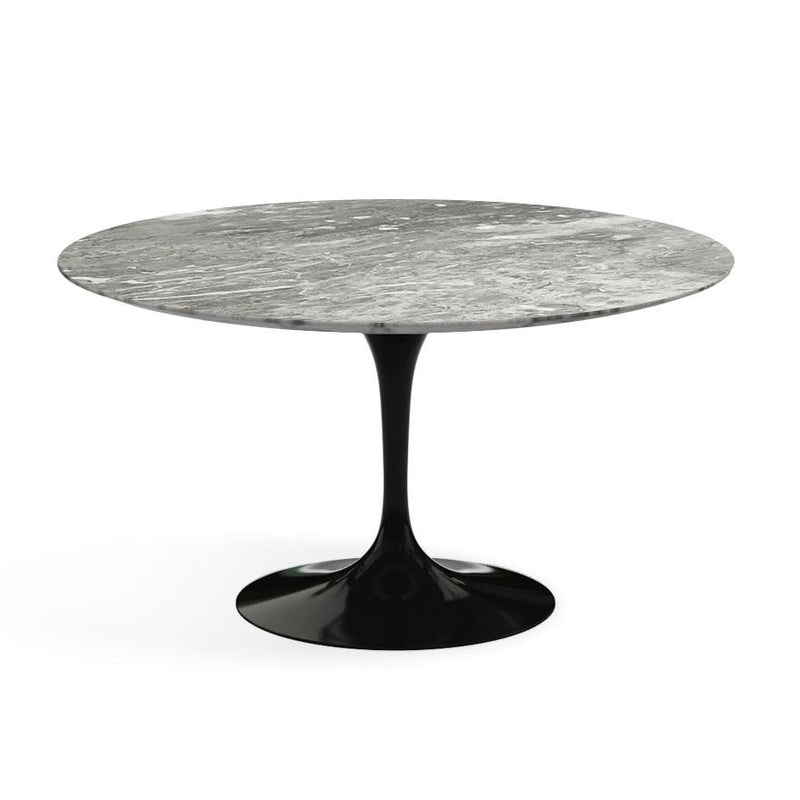 Saarinen 54" Round Dining Table Dining Tables Knoll Black Grey marble, Satin finish 