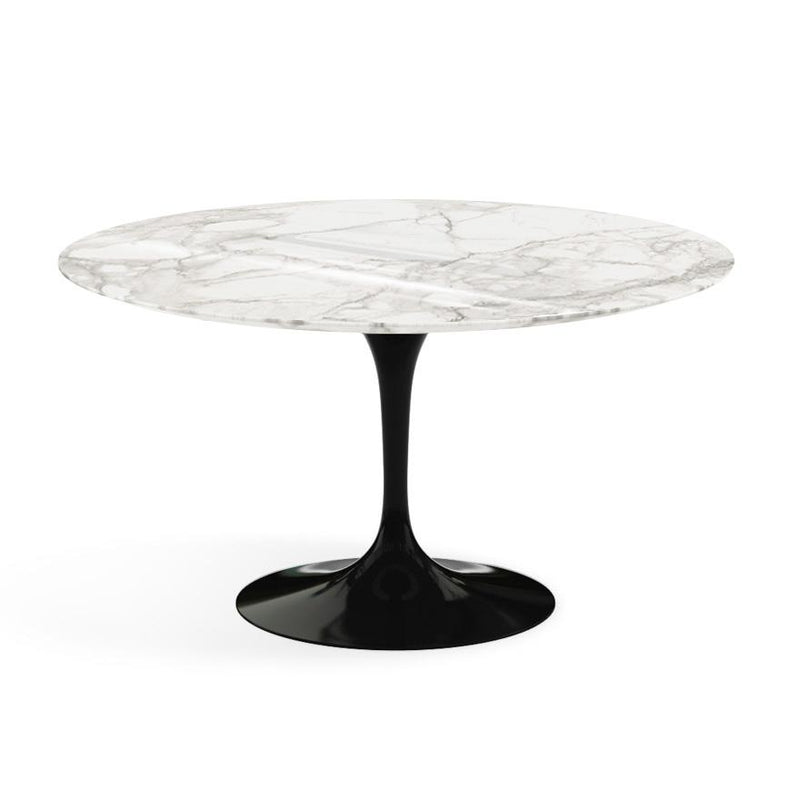 Saarinen 54" Round Dining Table Dining Tables Knoll Black Calacatta marble, Shiny finish 