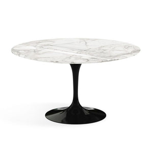 Saarinen 54" Round Dining Table Dining Tables Knoll Black Calacatta marble, Shiny finish 