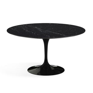 Saarinen 54" Round Dining Table Dining Tables Knoll Black Nero Marquina marble, Satin finis 