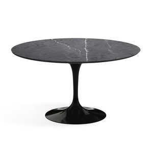 Saarinen 54" Round Dining Table Dining Tables Knoll Black Grigio Marquina marble, Satin finish 