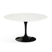 Saarinen 54" Round Dining Table Dining Tables Knoll Black Vetro Bianco 