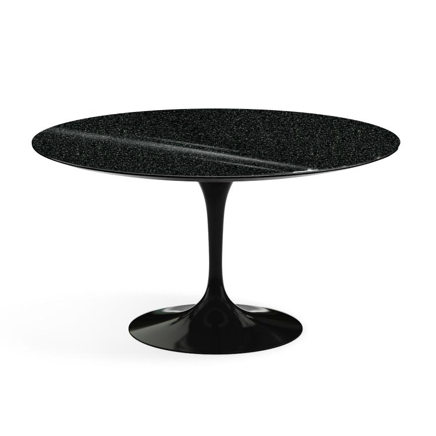 Saarinen 54&quot; Round Dining Table Dining Tables Knoll Black Black Andes, Granite 