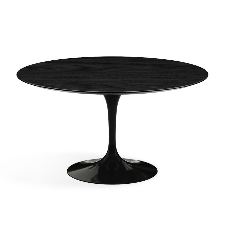 Saarinen 54&quot; Round Dining Table Dining Tables Knoll Black Ebonized Walnut 