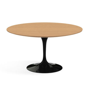 Saarinen 54" Round Dining Table Dining Tables Knoll Black Light Oak 