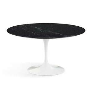Saarinen 54" Round Dining Table Dining Tables Knoll White Nero Marquina marble, Satin finis 