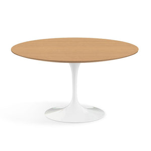 Saarinen 54" Round Dining Table Dining Tables Knoll White Light Oak 