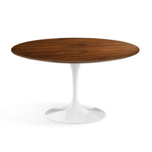 Saarinen 54" Round Dining Table Dining Tables Knoll White Rosewood 