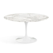 Saarinen 54" Round Dining Table Dining Tables Knoll White Calacatta marble, Shiny finish 
