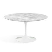 Saarinen 54" Round Dining Table Dining Tables Knoll White Carrara marble, Shiny finish 