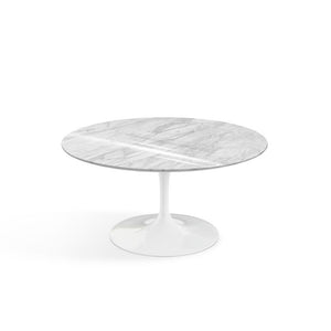 Saarinen Coffee Table - 35" Round Coffee Tables Knoll White Calacatta marble, Shiny finish 