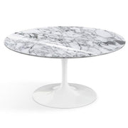 Saarinen Coffee Table - 35" Round Coffee Tables Knoll White Arabescato marble, Shiny finish 