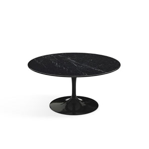 Saarinen Coffee Table - 35" Round Coffee Tables Knoll Black Nero Marquina marble, Satin finish 