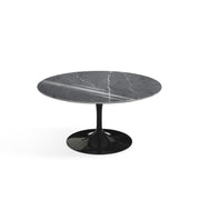Saarinen Coffee Table - 35" Round Coffee Tables Knoll Black Grigio Marquina marble, Shiny finish 