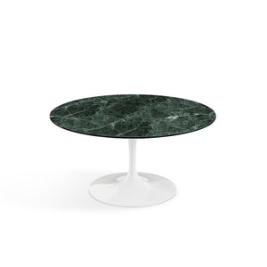 Saarinen Coffee Table - 35" Round Coffee Tables Knoll White Verde Alpi marble, Satin finish 