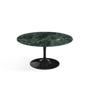 Saarinen Coffee Table - 35" Round Coffee Tables Knoll Black Verde Alpi marble, Satin finish 