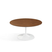 Saarinen Coffee Table - 35" Round Coffee Tables Knoll White Light Walnut 