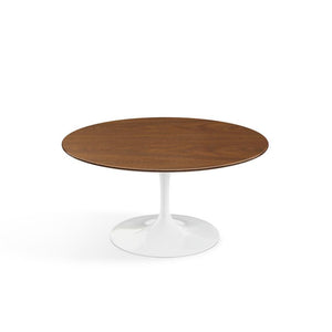 Saarinen Coffee Table - 35" Round Coffee Tables Knoll White Light Walnut 