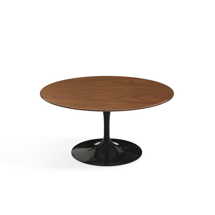 Saarinen Coffee Table - 35&quot; Round Coffee Tables Knoll Black Light Walnut 