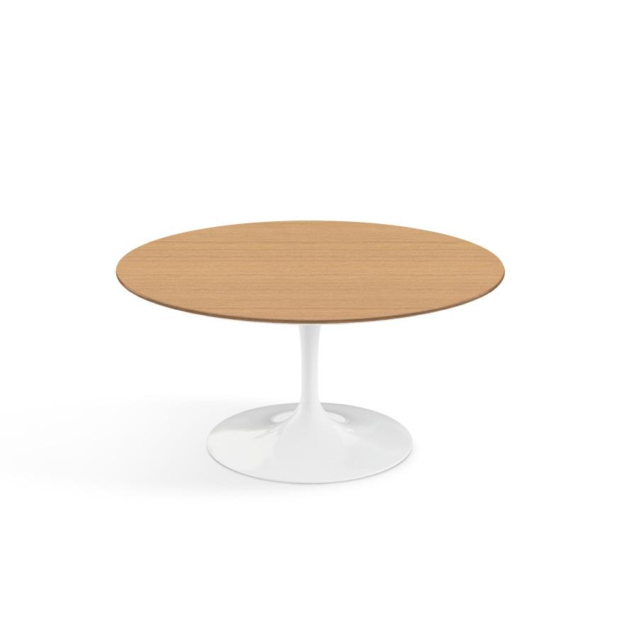Saarinen Coffee Table - 35&quot; Round Coffee Tables Knoll White Light Oak 