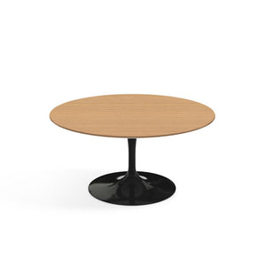 Saarinen Coffee Table - 35" Round Coffee Tables Knoll Black Light Oak 