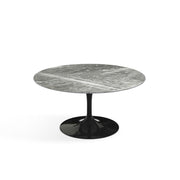 Saarinen Coffee Table - 35" Round Coffee Tables Knoll Black Grey marble, Shiny finish 