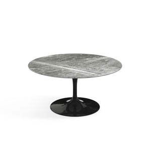 Saarinen Coffee Table - 35" Round Coffee Tables Knoll Black Grey marble, Shiny finish 